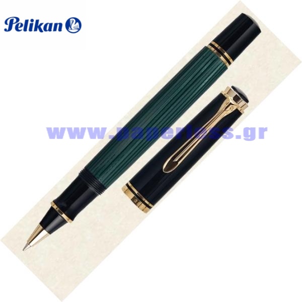 R600 SOUVERAN BLACK GREEN ROLLER BALL PELIKAN ΣΤΥΛΟ Στυλογράφοι-Πένες ειδη γραφειου, αναλωσιμα, γραφικη υλη - paperless.gr